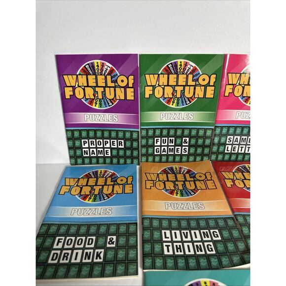 Wheel Of Fortune Lot Of 7 Puzzle Booklets RARE - Picture 2 of 14